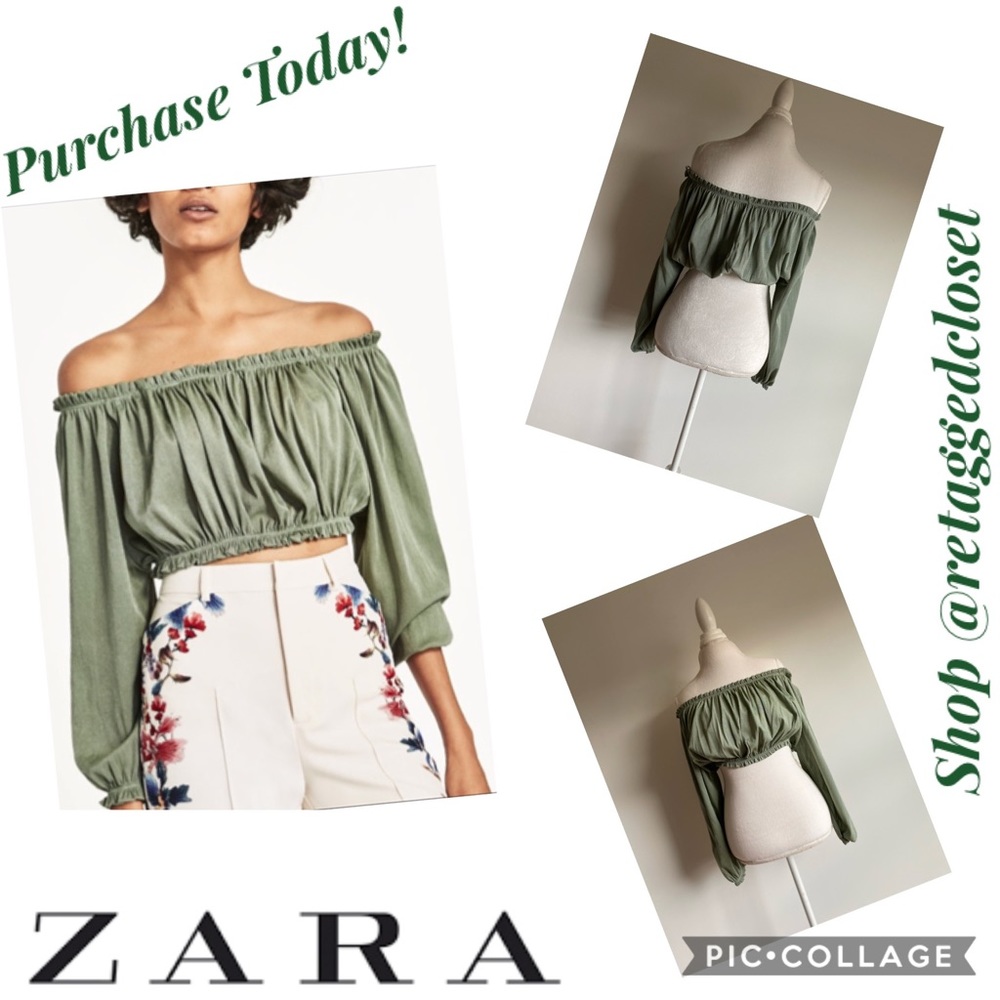 Zara Off The Shoulder Crop Top